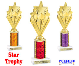 Star Trophy. Choice of column color and height.  Great award for your pageants, events, competitions, parties and more.  92566