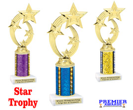 Star Trophy. Choice of column color and height.  Great award for your pageants, events, competitions, parties and more.  6432