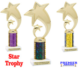 Star Trophy. Choice of column color and height.  Great award for your pageants, events, competitions, parties and more.  6080g