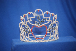 5" apple tiara with adjustable band