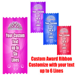 Custom Full Color Award Ribbons.  Customize with your text.  2" wide x 8" long.