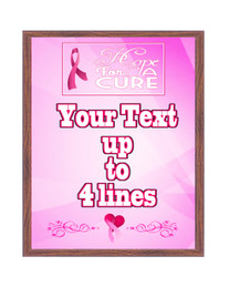 Awareness theme Custom Full Color Plaque .  Brown plaque with full color plate. 5 Plaques sizes available