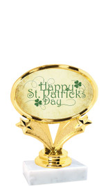  St Patrick's Day theme trophy  4" tall. (002)