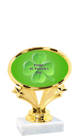  St Patrick's Day theme trophy  4" tall. (003)