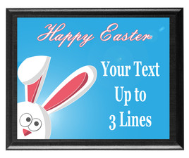 Easter Theme Full Color Plaque.  Customize with your text.  Brown or Black Plaques in numerous sizes.  (es001)