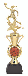 Radiance Trophy with Basketball Female figure  14" tall