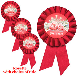 Red Rosette with choice of title