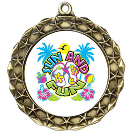  Fun and Sun Medal.  Includes free engraving and neck ribbon. (MD40g