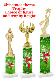 Holiday Decorations  trophy with choice of trophy height and figure - winter 005