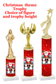 Santa  trophy with choice of trophy height and figure - winter 009