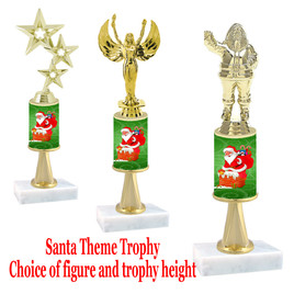 Santa theme  trophy with choice of trophy height and figure - Winter 003