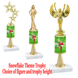 Holiday Decorations  theme  trophy with choice of trophy height and figure - Winter 005