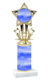  Winter - Christmas theme  trophy with choice of trophy height  with matching insert.  (030