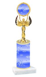 Winter - Christmas theme  trophy with choice of trophy height  with matching insert.  (031