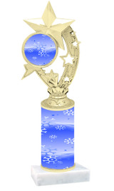 Winter - Christmas theme  trophy with choice of trophy height  with matching insert.  (032