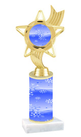 Winter - Christmas theme  trophy with choice of trophy height  with matching insert.  (034