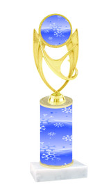 Winter - Christmas theme  trophy with choice of trophy height  with matching insert.  (035