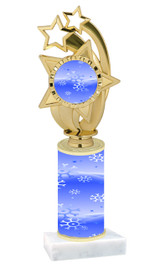 Winter - Christmas theme  trophy with choice of trophy height  with matching insert.  (037