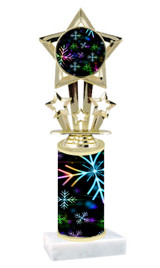 Winter - Christmas theme  trophy with choice of trophy height  with matching insert.  (040