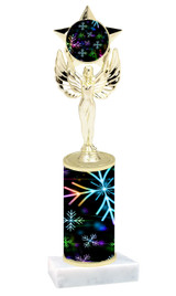 Winter - Christmas theme  trophy with choice of trophy height  with matching insert.  (043