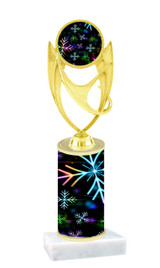 Winter - Christmas theme  trophy with choice of trophy height  with matching insert.  (045