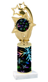 Winter - Christmas theme  trophy with choice of trophy height  with matching insert.  (047