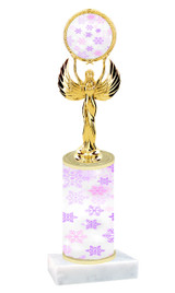 Winter - Christmas theme  trophy with choice of trophy height  with matching insert.  (049