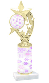 Winter - Christmas theme  trophy with choice of trophy height  with matching insert.  (050