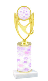 Winter - Christmas theme  trophy with choice of trophy height  with matching insert.  (053