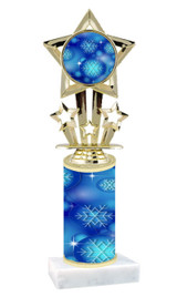 Winter - Christmas theme  trophy with choice of trophy height  with matching insert.  (056