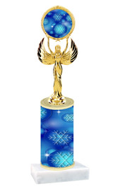  Winter - Christmas theme  trophy with choice of trophy height  with matching insert.  (057