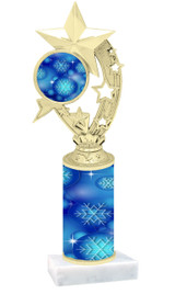 Winter - Christmas theme  trophy with choice of trophy height  with matching insert.  (058