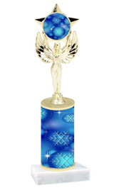 Winter - Christmas theme  trophy with choice of trophy height  with matching insert.  (059