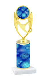 Winter - Christmas theme  trophy with choice of trophy height  with matching insert.  (061