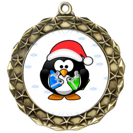 Penguin  theme medal..  Includes free engraving and neck ribbon.   penguin-md40g