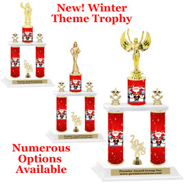 Winter theme  2-Column trophy.  Numerous trophy heights and figures available  (0012