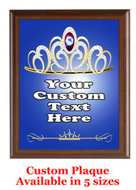 Custom Full Color Plaque.  Brown plaque with full color plate.  5 Plaques sizes available - pag005