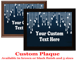 Custom Full Color Plaque.  Choice of black or brown plaque with full color plate.  5 Plaques sizes available - Diamond 12