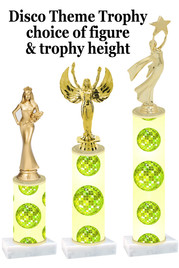 Disco theme  trophy with choice of trophy height and figure (002