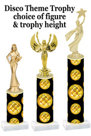 Disco theme  trophy with choice of trophy height and figure (003
