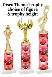 Disco theme  trophy with choice of trophy height and figure (004