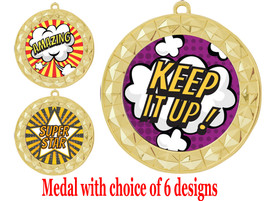 Student Encouragement theme medal.  Choice of 6 designs.  Includes free engraving and neck ribbon.  ( 935g