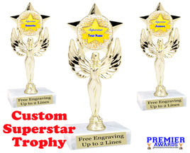 Custom Superstar trophy.  6" tall with your custom name.