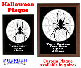 Halloween Custom Full Color Plaque.  Choice of black or brown plaque with full color plate.  5 Plaques sizes available -halloween 006