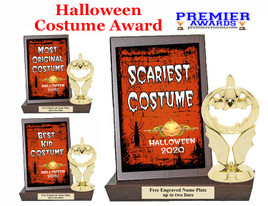 Halloween Costume Contest Plaque and Figure.   A unique award for all of your Halloween theme events and contests