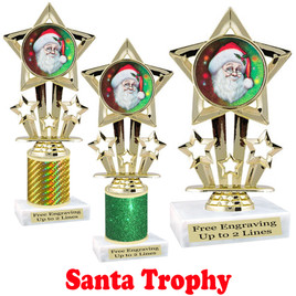 Santa trophy.  Perfect for your Holiday pageants, events, contests and more!  757