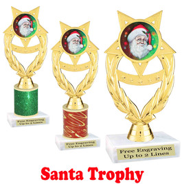 Santa trophy.  Perfect for your Holiday pageants, events, contests and more!  ph97