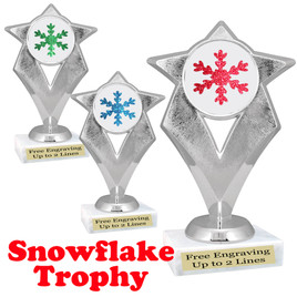 Glitter Snowflake trophy.  Great trophy for all of your holiday events and pageants.   5086s