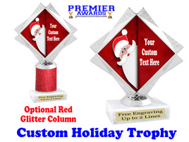 Custom Holiday trophy.  Great trophy for all of your holiday events and pageants. 5092-3