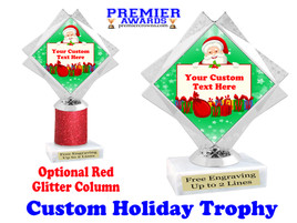 Custom Holiday trophy.  Great trophy for all of your holiday events and pageants. 5092-4